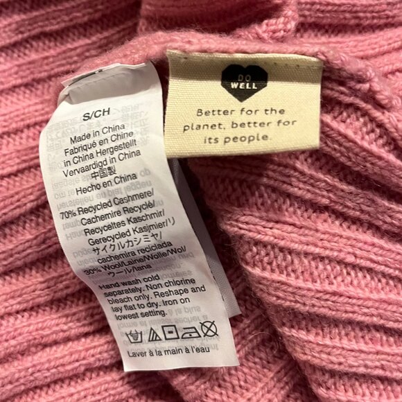 Madewell (re)sourced Cashmere Ribbed Mockneck Pullover Sweater - Picture 3 of 6